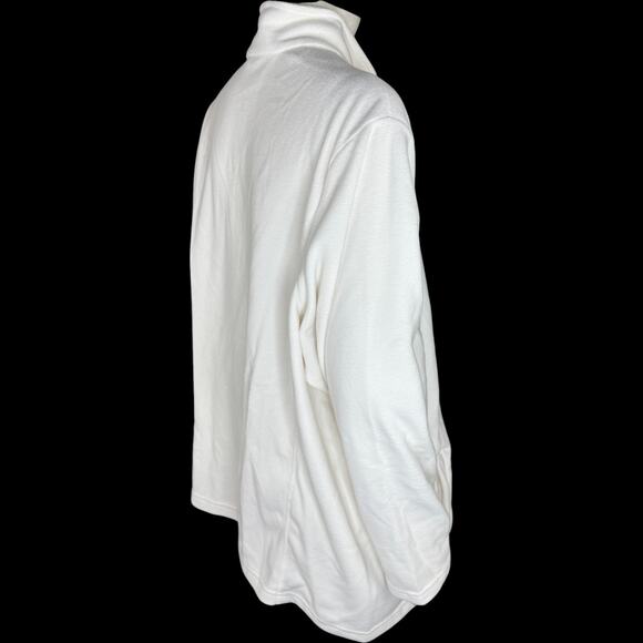 Lands' End Women’s Plus 3X Fleece Jacket Ivory White Full Zip NWOT Winter - Picture 6 of 16